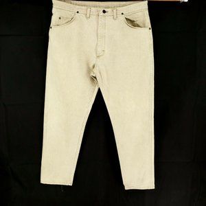 VTG Wrangler 36x29 USA MADE Beige Jeans Denim